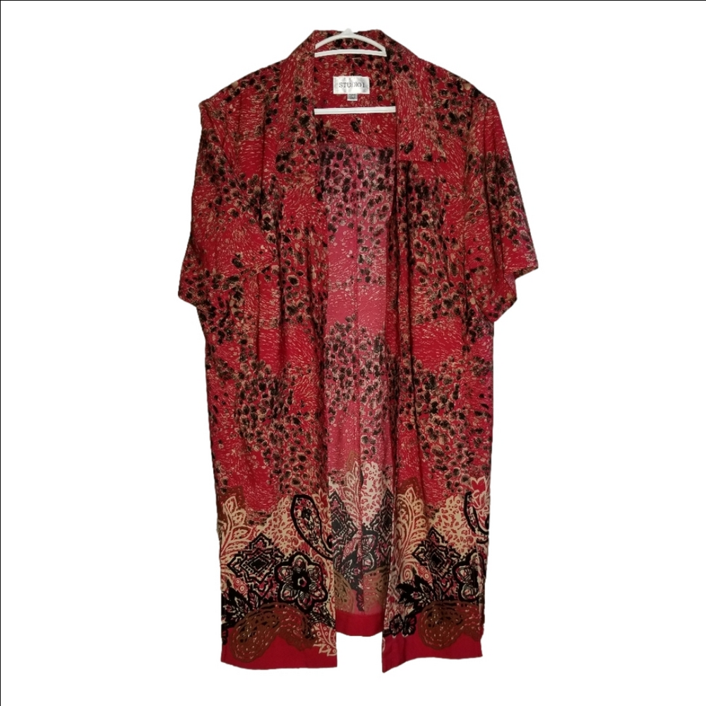 Studio I Lounging Robe Coat Kimono Label Reads Size 18W TOP ONLY